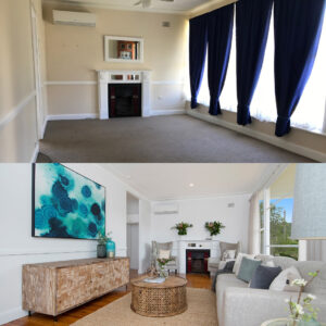 Before and After Photos - Lounge room