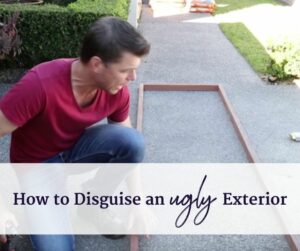 how to disguise an ugly retainer wall