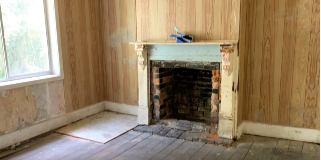 heritage home reno fireplace