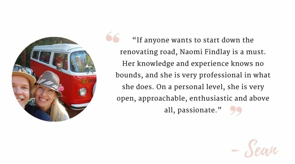 Testimonial from Sean on Naomi Findlay home renovation project management