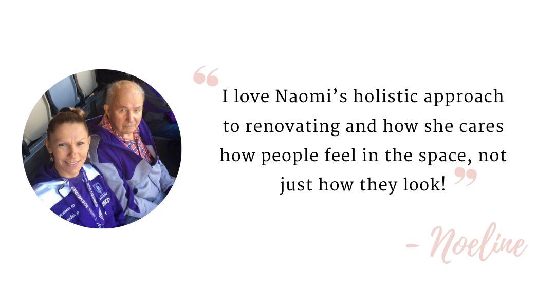 Testimonial from Noeline on Naomi Findlay home renovation project management