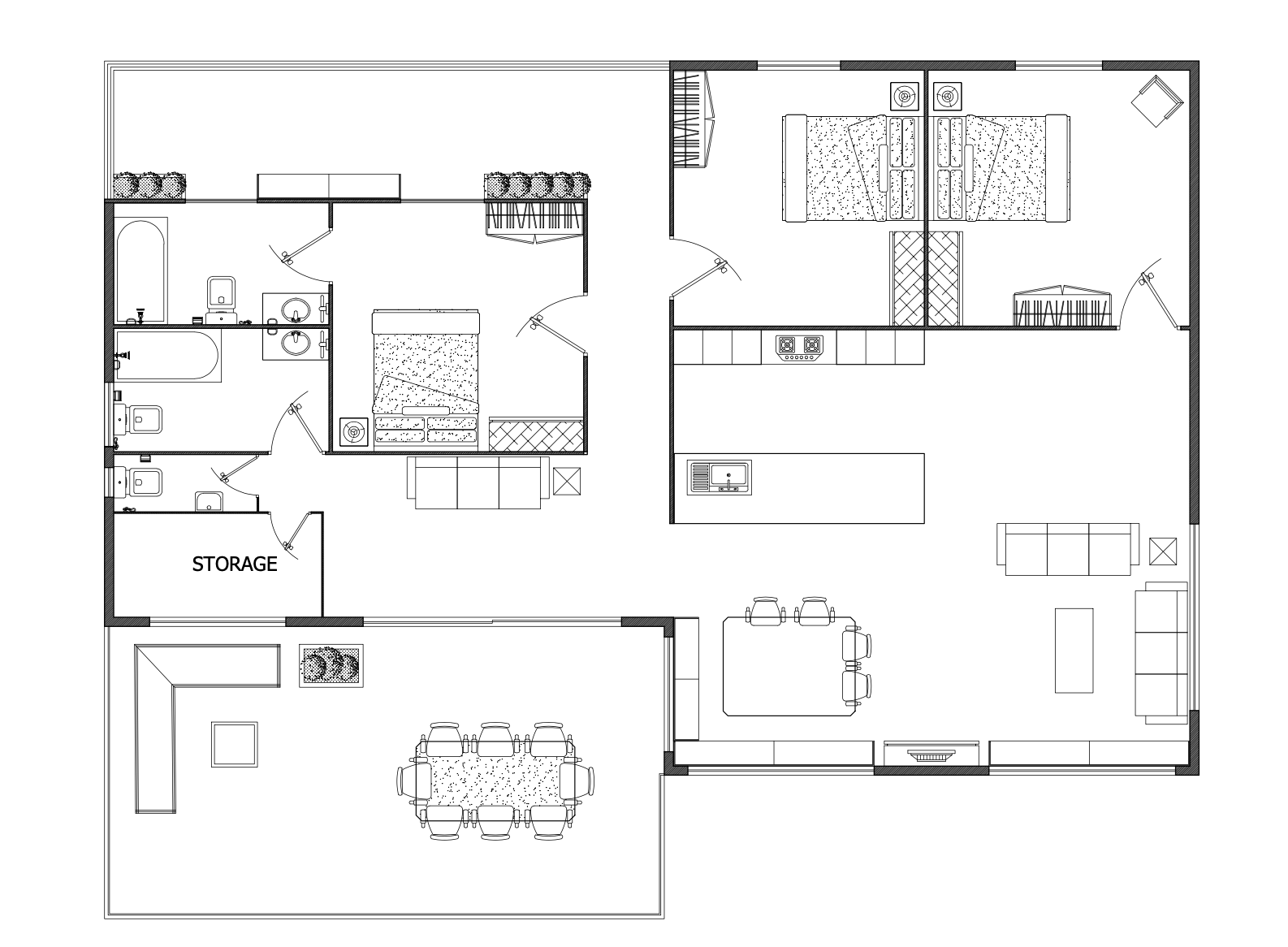 The Cottage Floor Plan - no dimensions